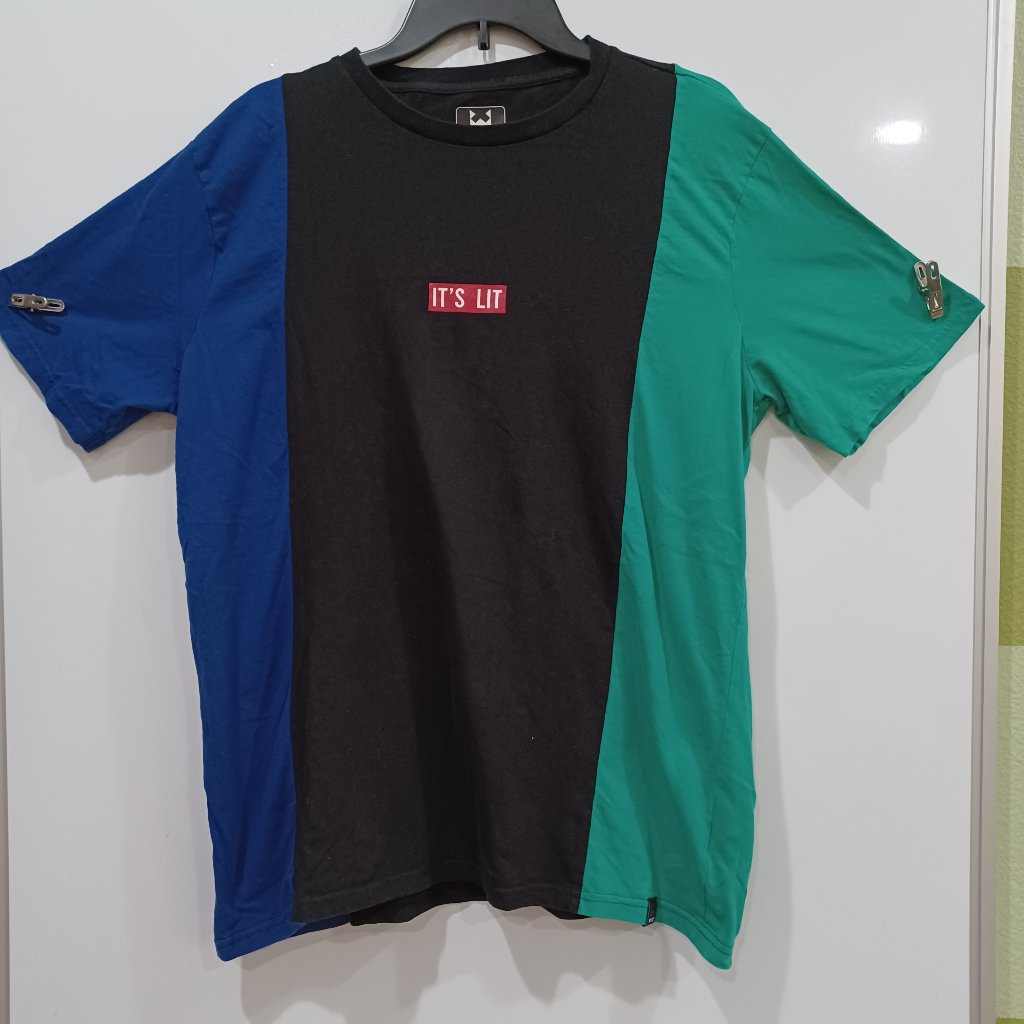 Wxyz Brand Colorblind Tshirt In Green BlkBlue